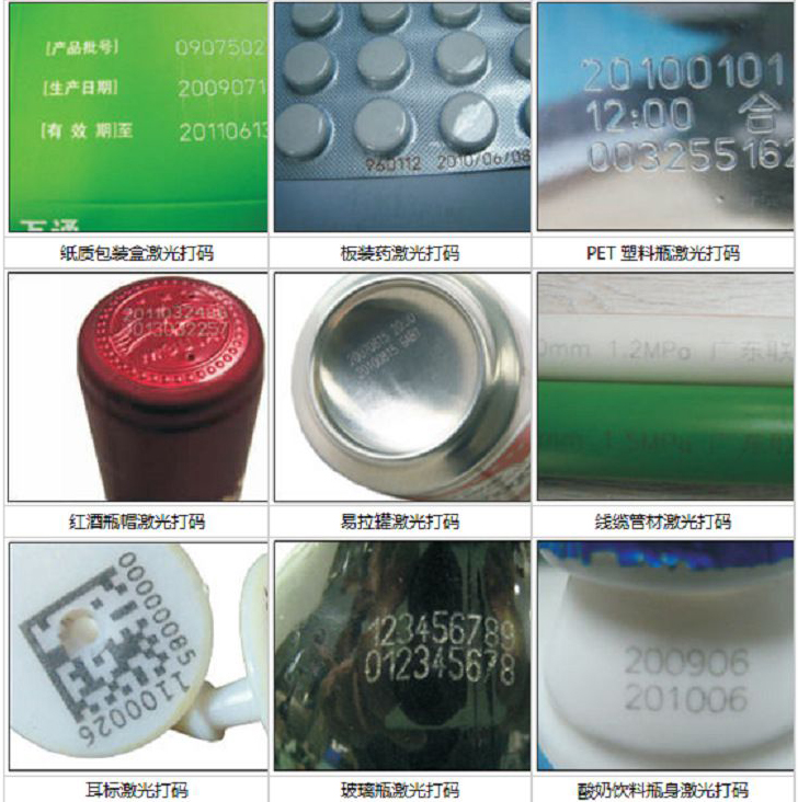 酒水飲料、食品醫(yī)藥包裝激光打標(biāo)